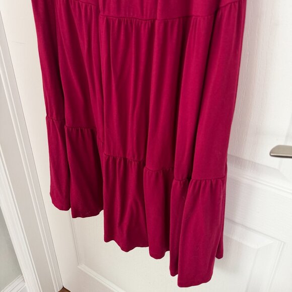 Anthropologie Saturday Sunday Shanna Tiered Jersey Tunic Dress Berry Size M - Picture 10 of 11